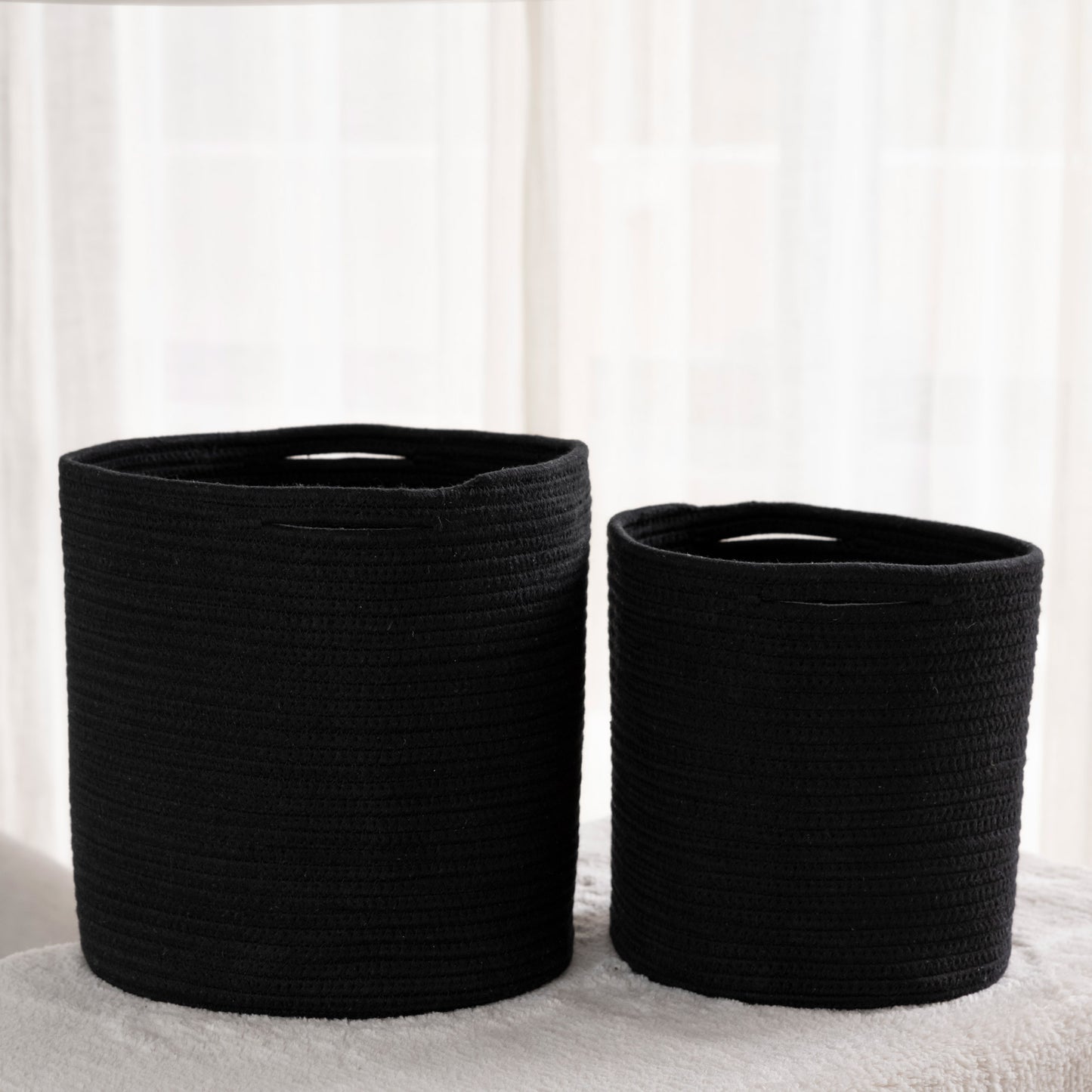 2-Pack Black Planter Basket