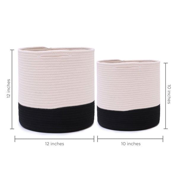 2-Pack Planter Basket - White & Black