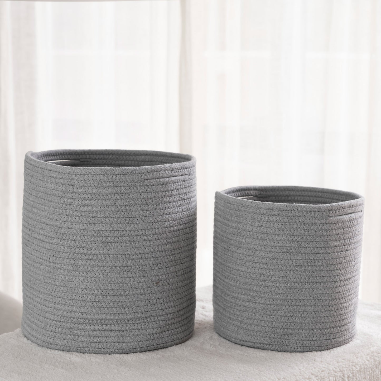 2-Pack Gray Planter Basket