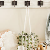 Cotton Rope Hanging Planter Basket - Set of 2 - Off-White w/ Stitches