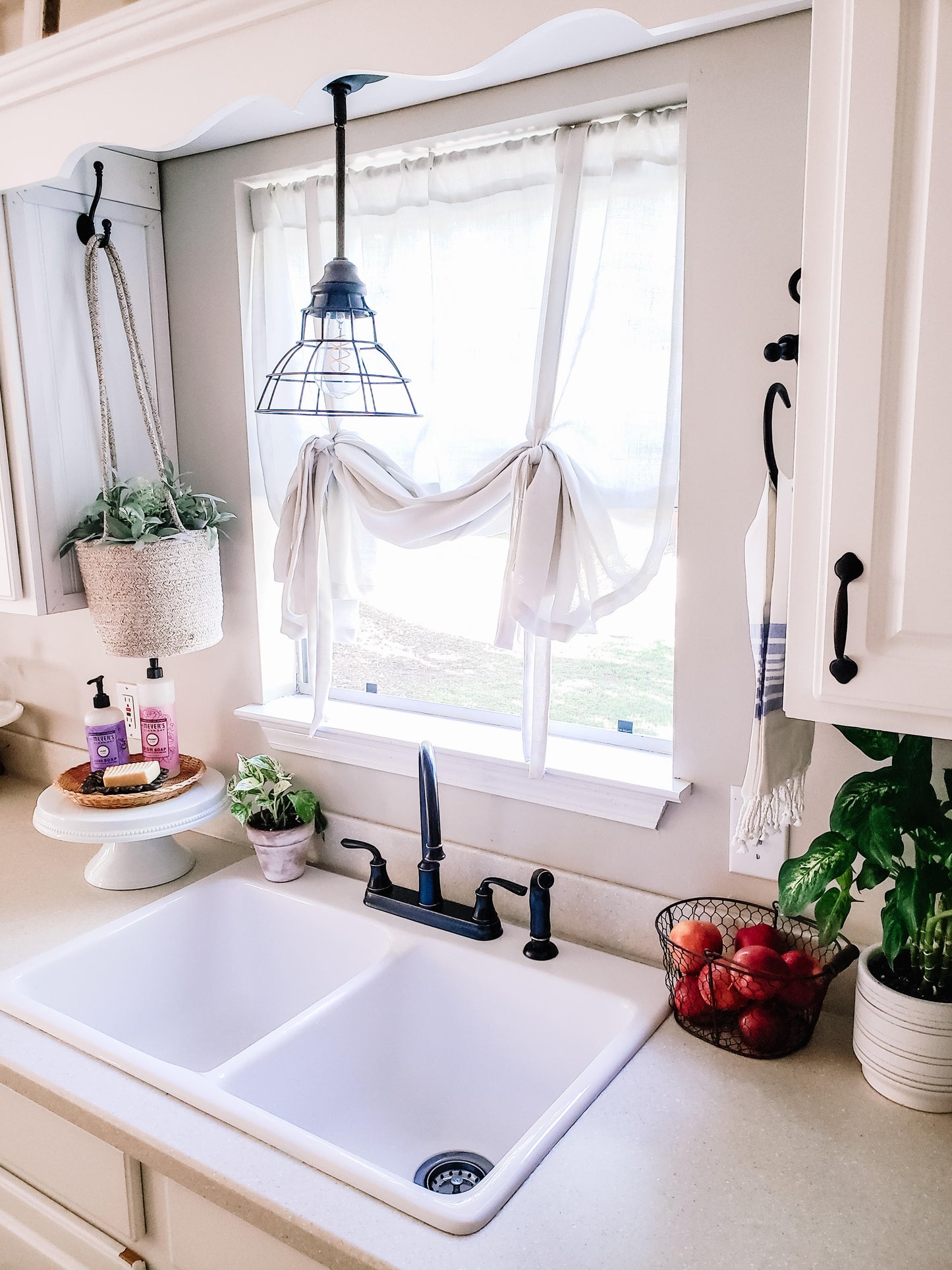 Cotton Rope Hanging Planter Basket - Set of 2 - Full Brown