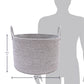 Cotton Rope Storage Basket - Full Mixed Gray - Wide