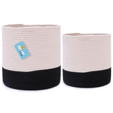 2-Pack Planter Basket - White & Black