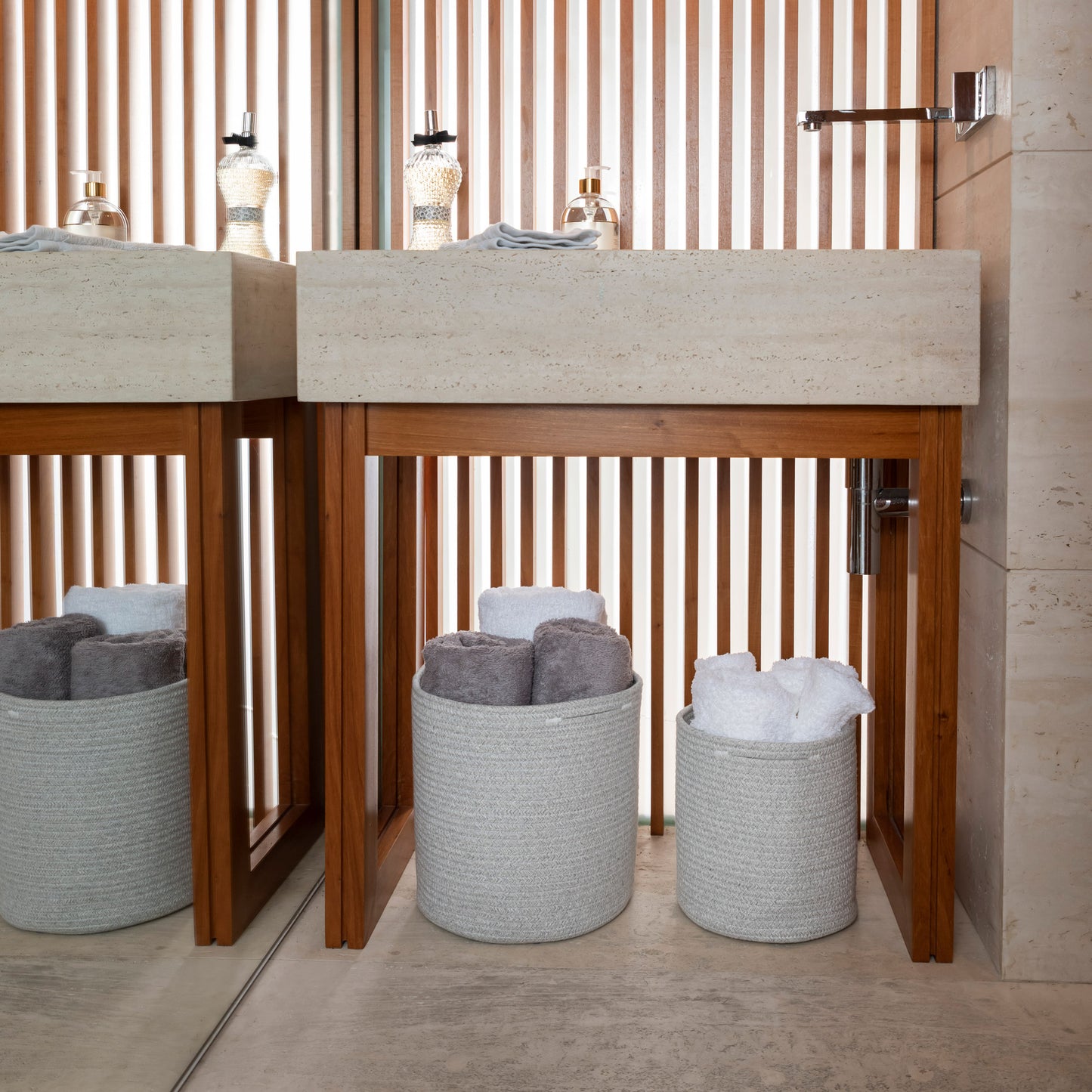 2-Pack Mixed Gray Planter Basket