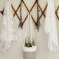 Cotton Rope Hanging Planter Basket - Set of 2 - Brown & Off-White