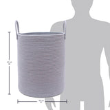 Cotton Rope Storage Basket - Full Gray - Tall