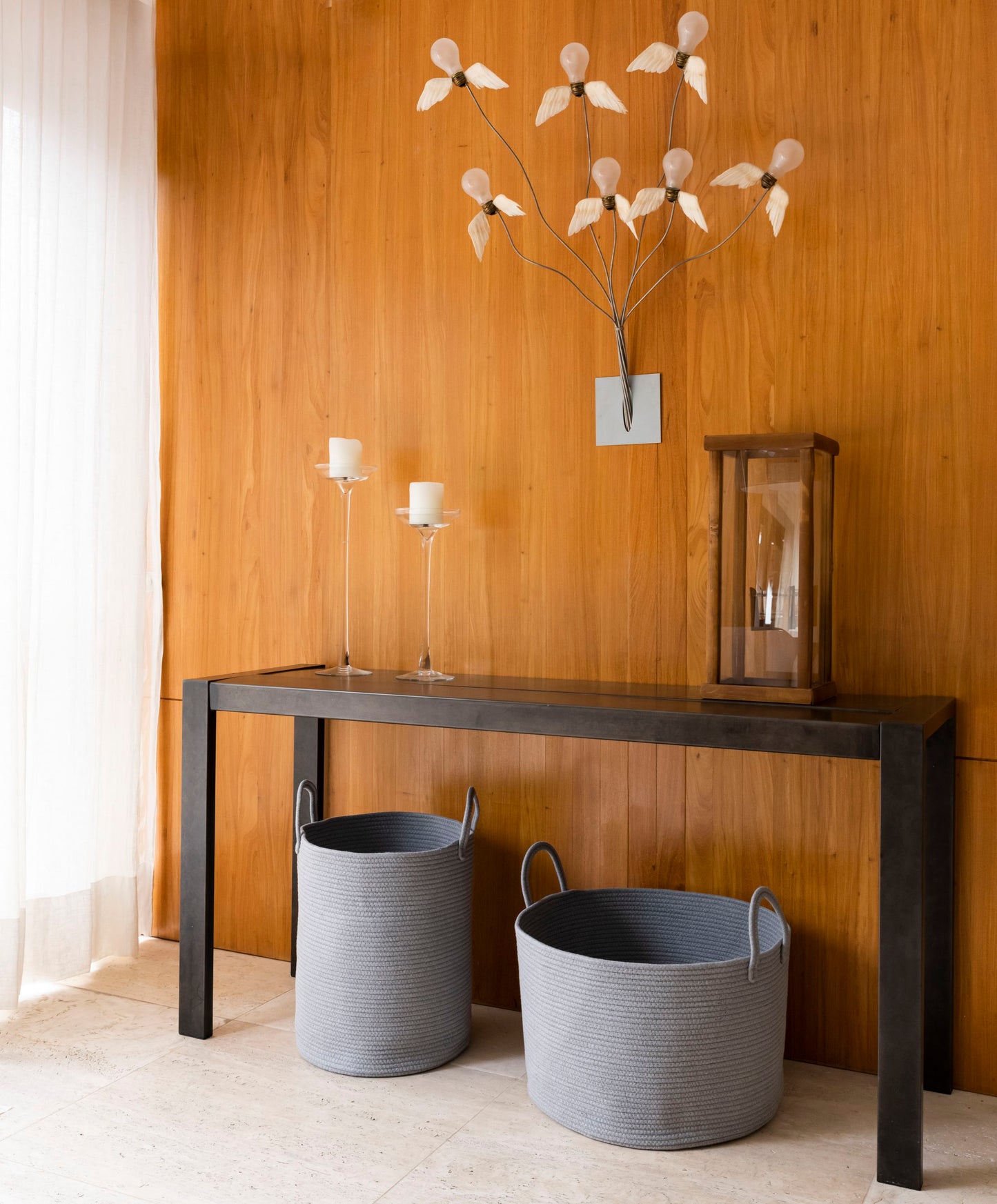 Cotton Rope Storage Basket - Full Gray - Wide