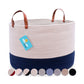 The Benjamin - Decorative Storage Baskets with Real Leather Handles