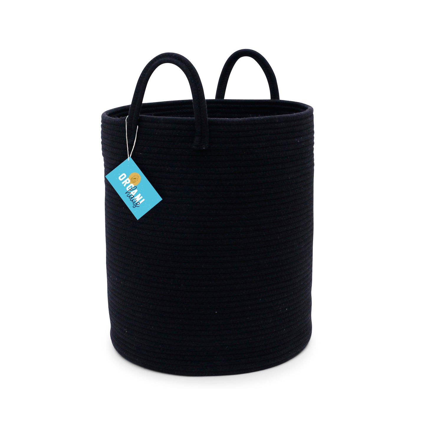 Cotton Rope Storage Basket - Full Black - Tall