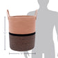 Cotton Rope Storage Basket - 3-Tone Striped Brown - Tall