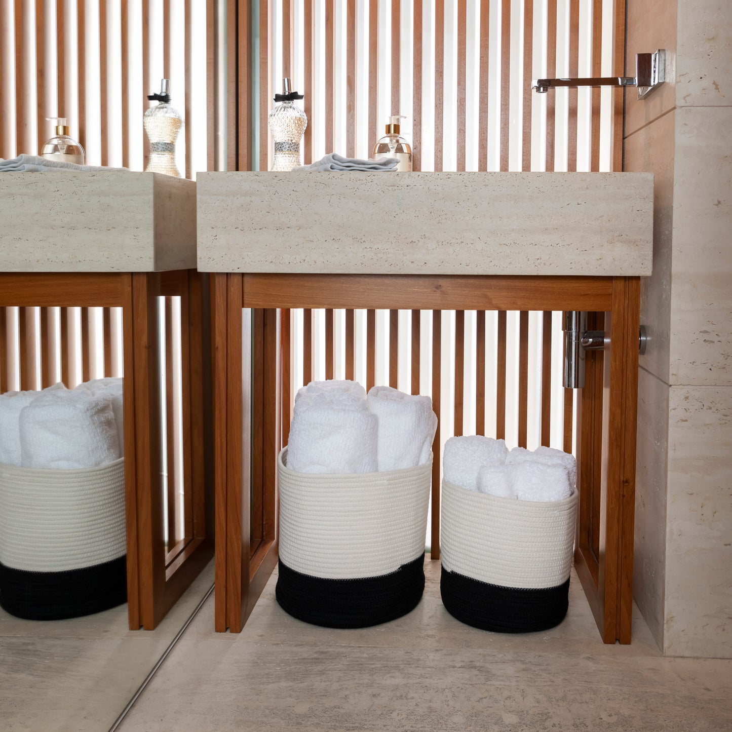 2-Pack Planter Basket - White & Black