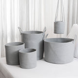 Cotton Rope Storage Basket - Full Gray - Tall