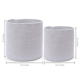 2-Pack Mixed Gray Planter Basket