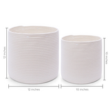 2-Pack Off-White Planter Basket