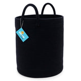 Cotton Rope Storage Basket - Full Black - Tall