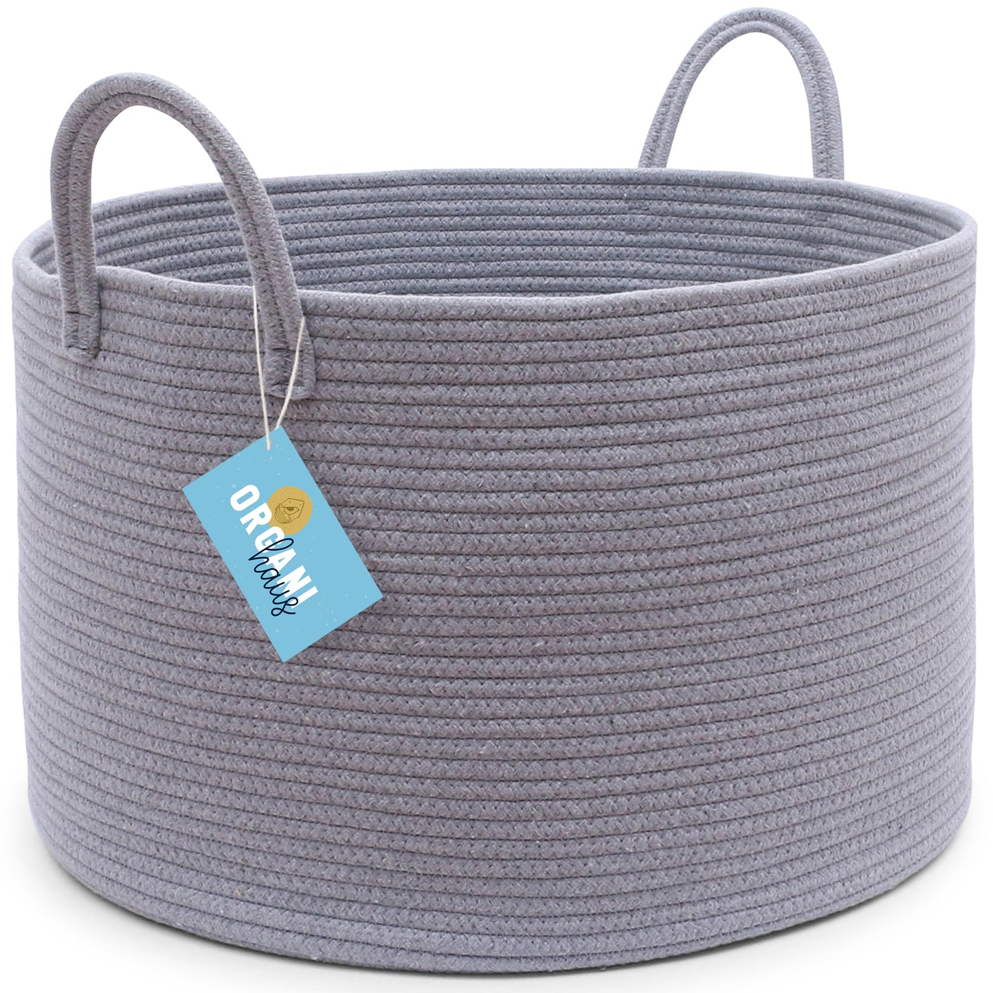 Cotton Rope Storage Basket - Full Gray - Wide