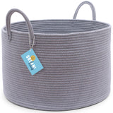 Cotton Rope Storage Basket - Full Gray - Wide