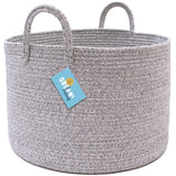 Cotton Rope Storage Basket - Full Mixed Gray - Wide