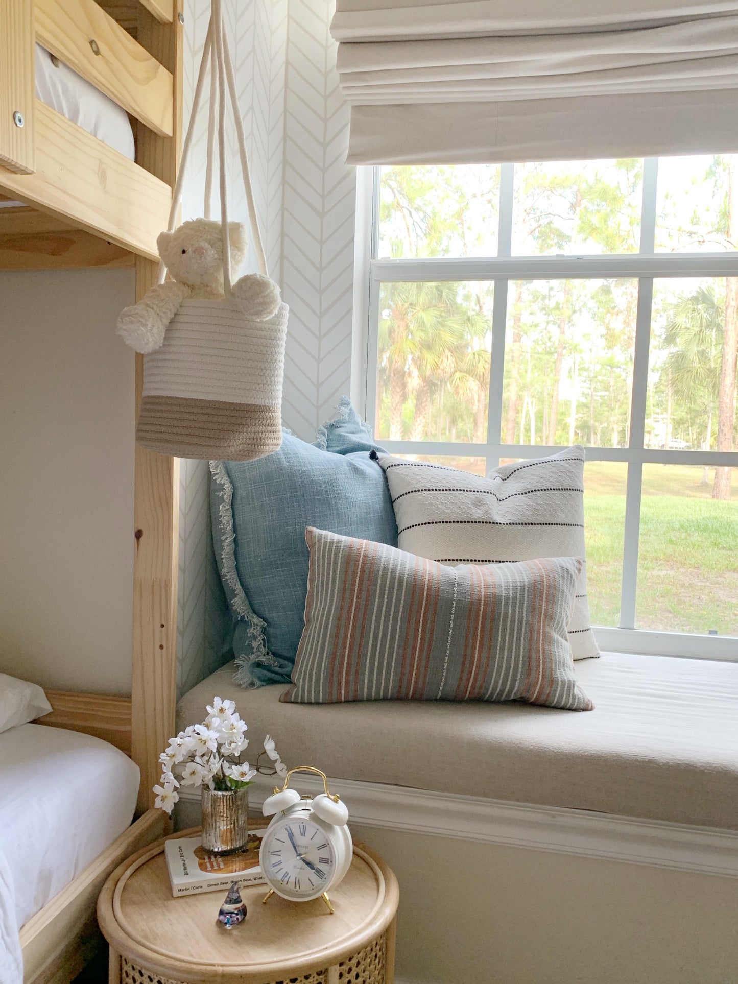 Cotton Rope Hanging Planter Basket - Set of 2 - Honey & Off-White