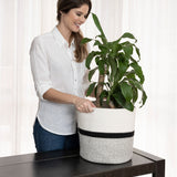 2-Pack Planter Basket - Off-White, Black and Gray
