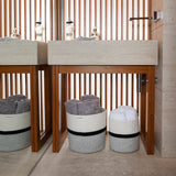 2-Pack Planter Basket - Off-White, Black and Gray