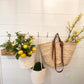 Cotton Rope Hanging Planter Basket - Set of 2 - Full Off-White