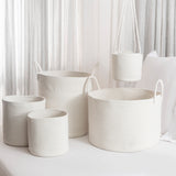 Cotton Rope Hanging Planter Basket - Set of 2 - Full Off-White