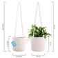 Cotton Rope Hanging Planter Basket - Set of 2 - Full Off-White