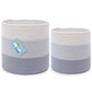 2-Pack Toned Gray Planter Basket
