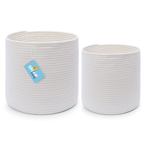 2-Pack Off-White Planter Basket