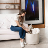 Cotton Rope Storage Basket - Full Off-White - Wide