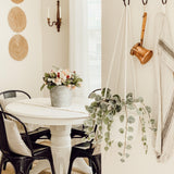 Cotton Rope Hanging Planter Basket - Set of 2 - Off-White w/ Stitches