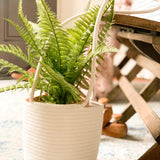 Cotton Rope Hanging Planter Basket - Set of 2 - Full Off-White