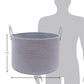 Cotton Rope Storage Basket - Full Gray - Wide