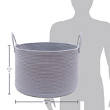 Cotton Rope Storage Basket - Full Gray - Wide